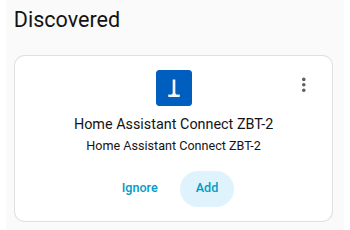 Adding the Connect ZBT-2 integration