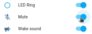 Screenshot showing showing the software mute switch
